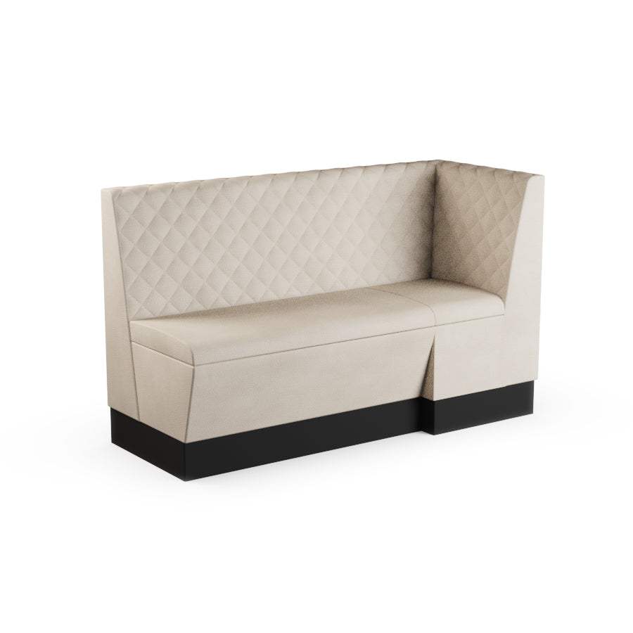 Large Extended Corner Booth Unit - Quilted Back