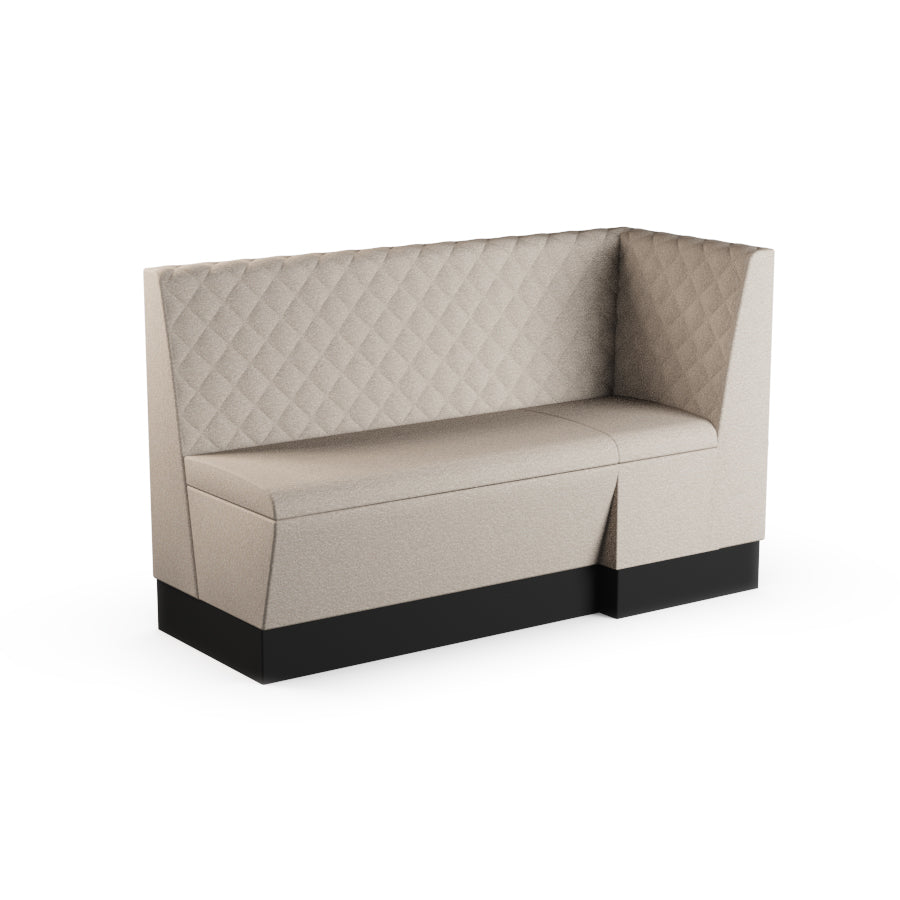 Large Extended Corner Booth Unit - Quilted Back