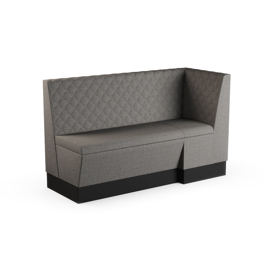 Large Extended Corner Booth Unit - Quilted Back