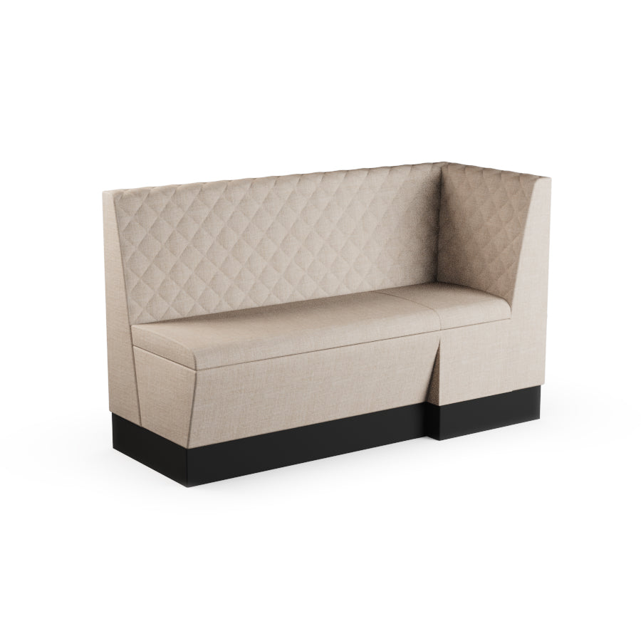 Large Extended Corner Booth Unit - Quilted Back