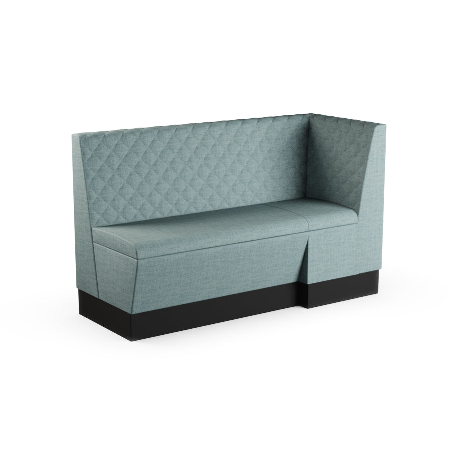 Large Extended Corner Booth Unit - Quilted Back