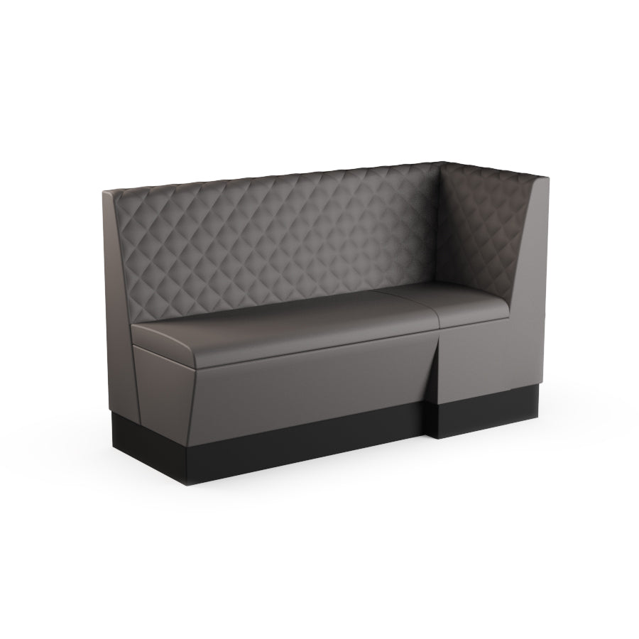 Large Extended Corner Booth Unit - Quilted Back