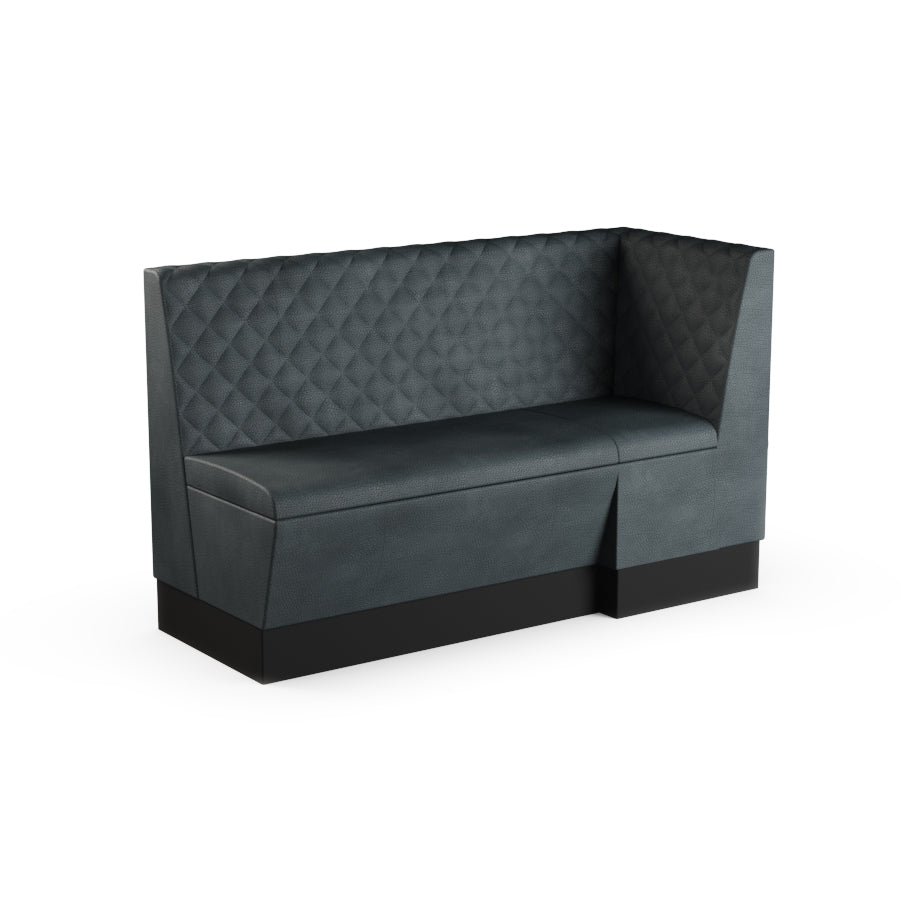 Large Extended Corner Booth Unit - Quilted Back