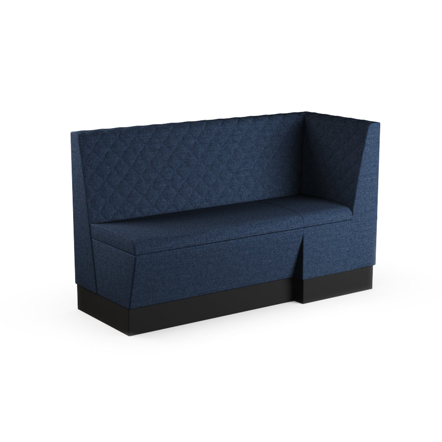 Large Extended Corner Booth Unit - Quilted Back