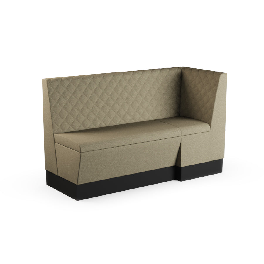 Large Extended Corner Booth Unit - Quilted Back