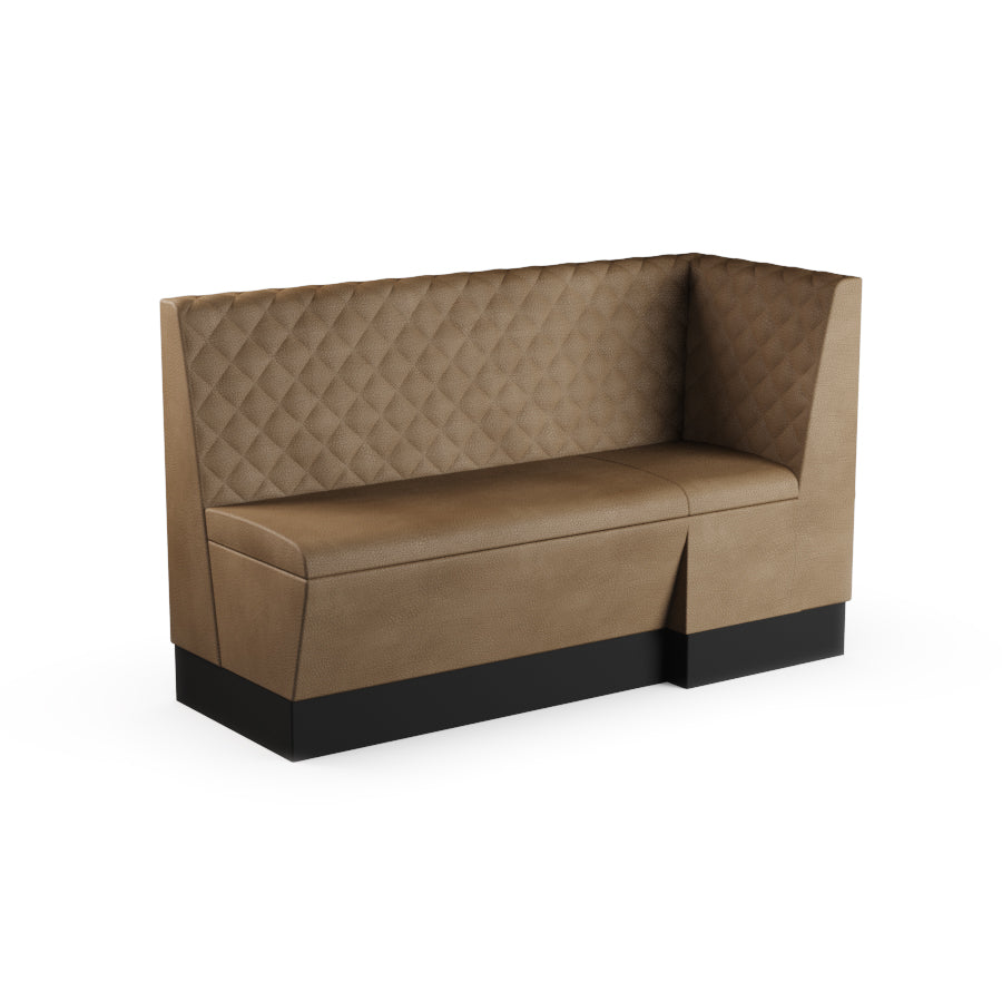 Large Extended Corner Booth Unit - Quilted Back