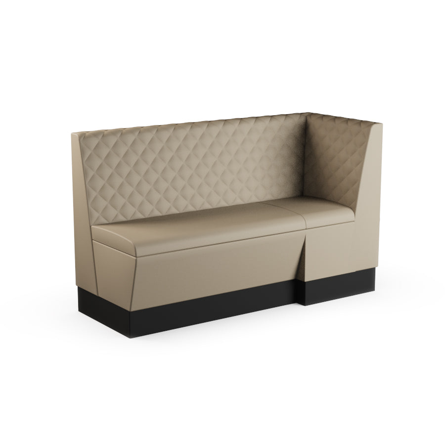 Large Extended Corner Booth Unit - Quilted Back
