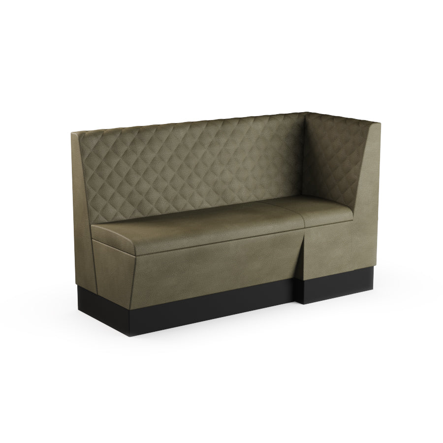 Large Extended Corner Booth Unit - Quilted Back