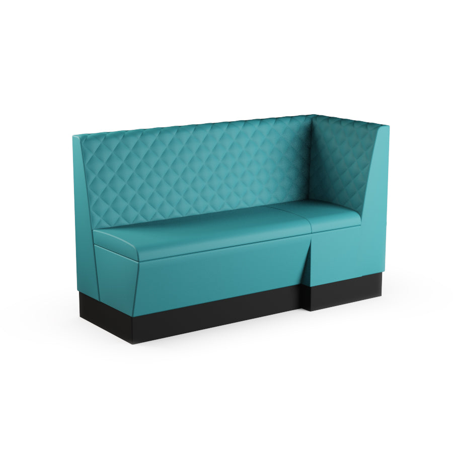 Large Extended Corner Booth Unit - Quilted Back
