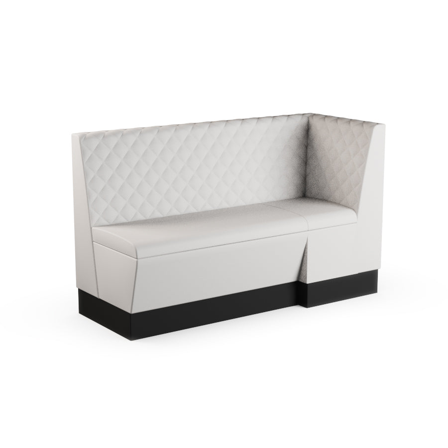 Large Extended Corner Booth Unit - Quilted Back