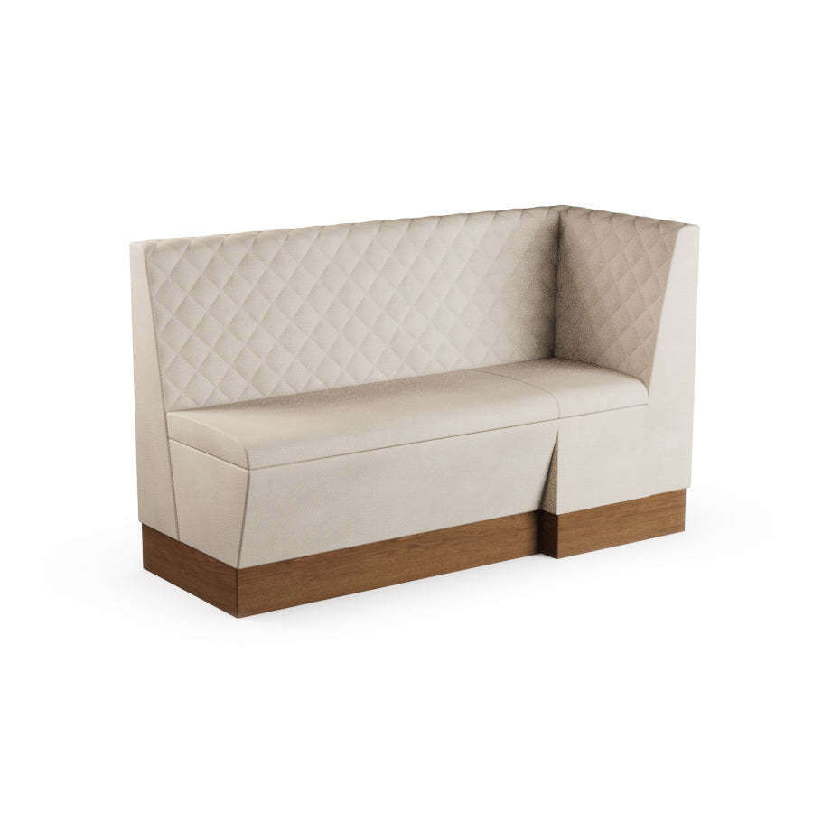 Large Extended Corner Booth Unit - Quilted Back