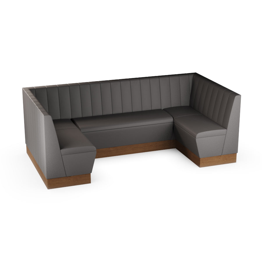 Medium U-Shaped Booth Set - Fluted Back
