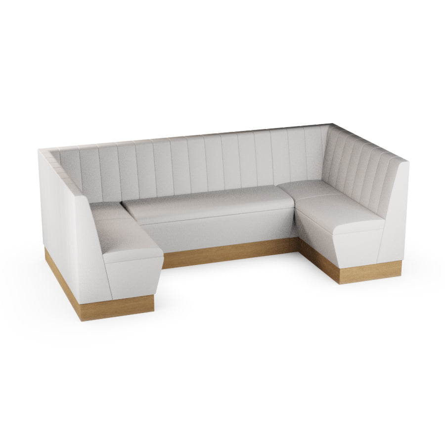 Medium U-Shaped Booth Set - Fluted Back