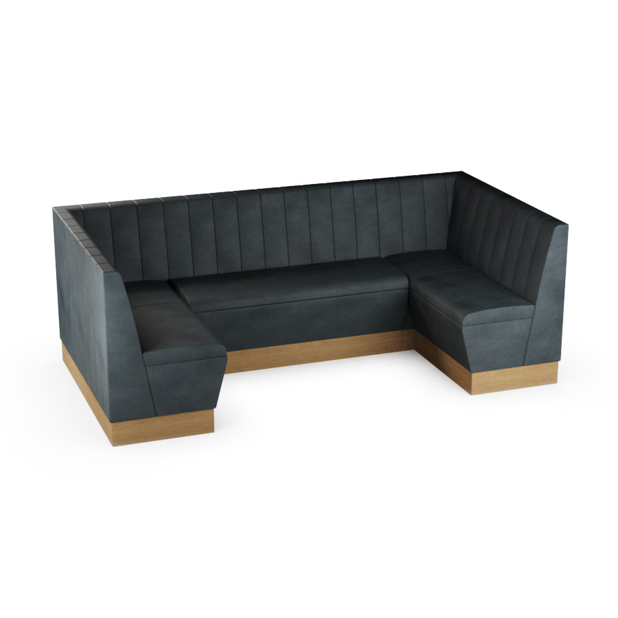 Medium U-Shaped Booth Set - Fluted Back