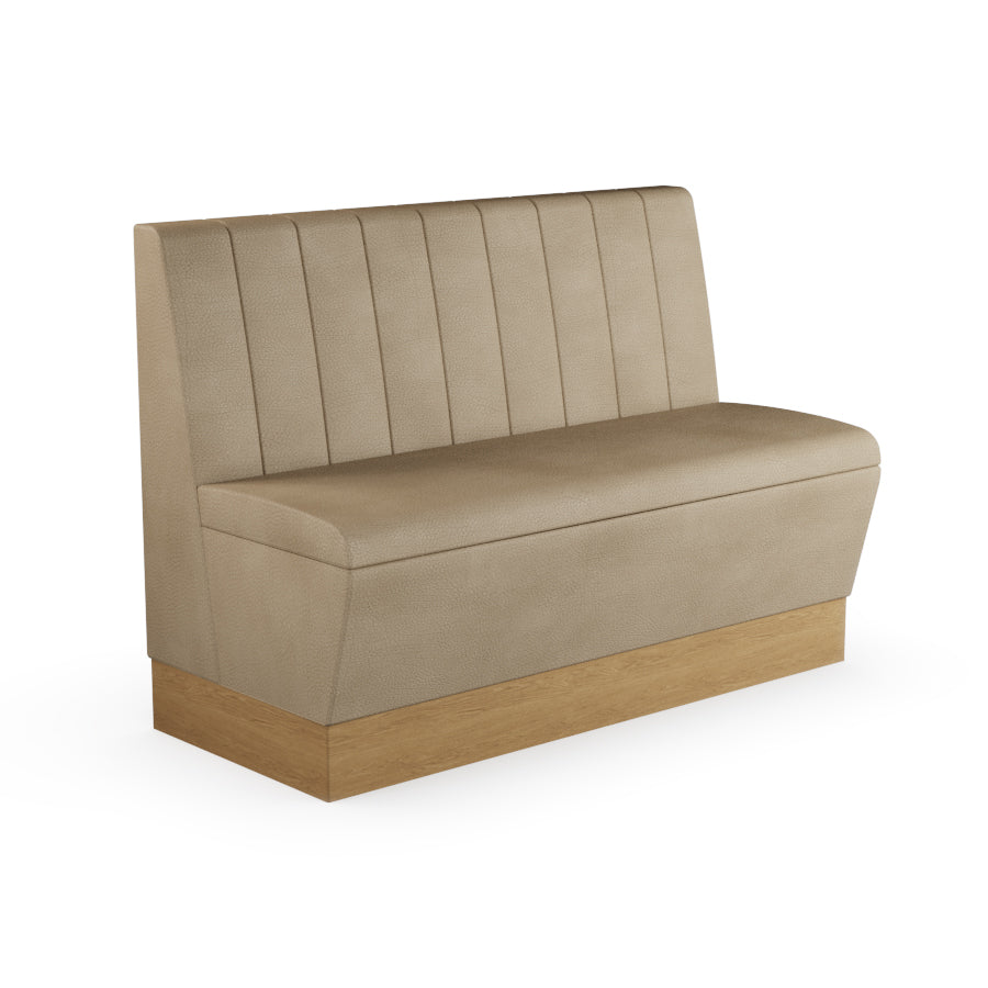 Fluted Straight Booth Seat - 1200mm Medium Unit