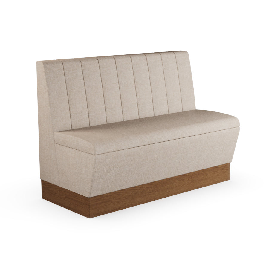 Fluted Straight Booth Seat - 1200mm Medium Unit