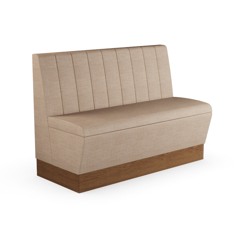 Fluted Straight Booth Seat - 1200mm Medium Unit