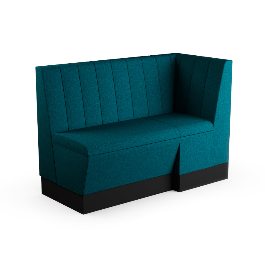 Extended Corner Booth Unit - Fluted Back