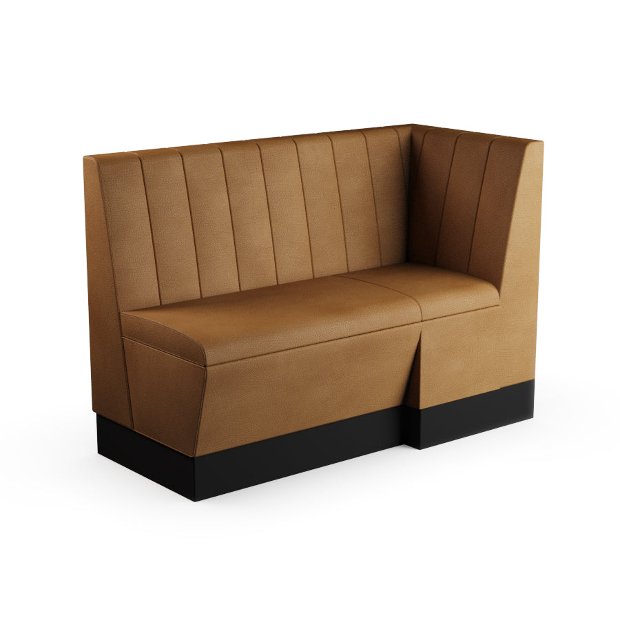 Extended Corner Booth Unit - Fluted Back