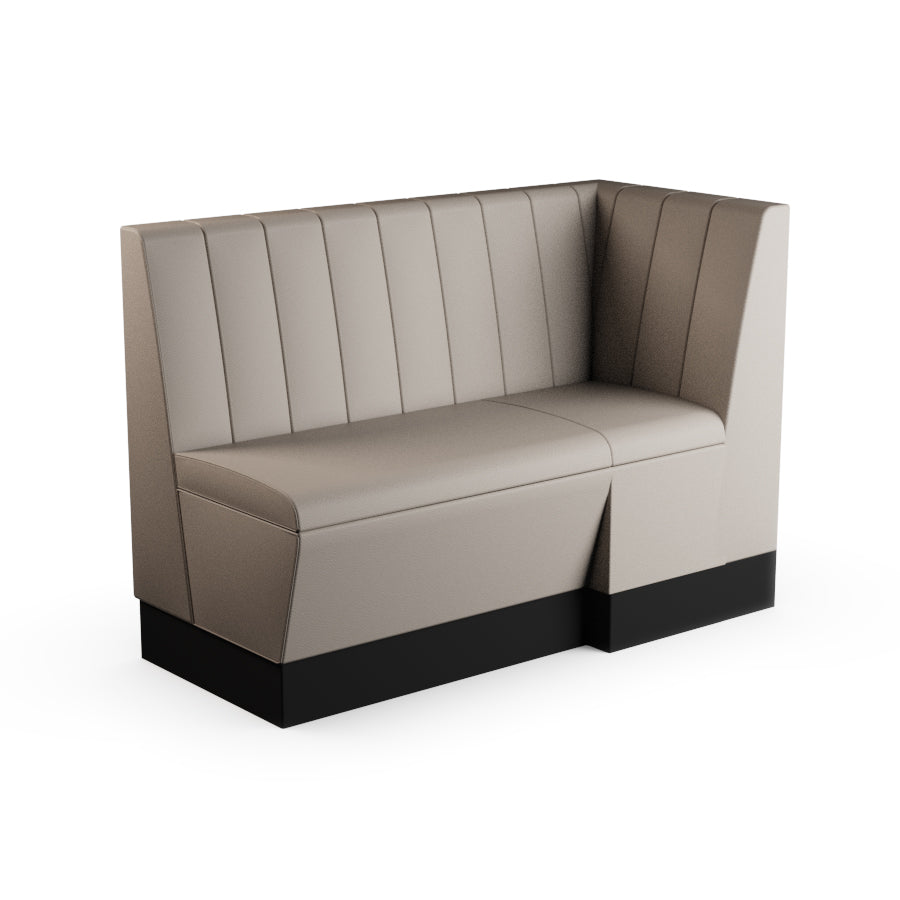 Extended Corner Booth Unit - Fluted Back