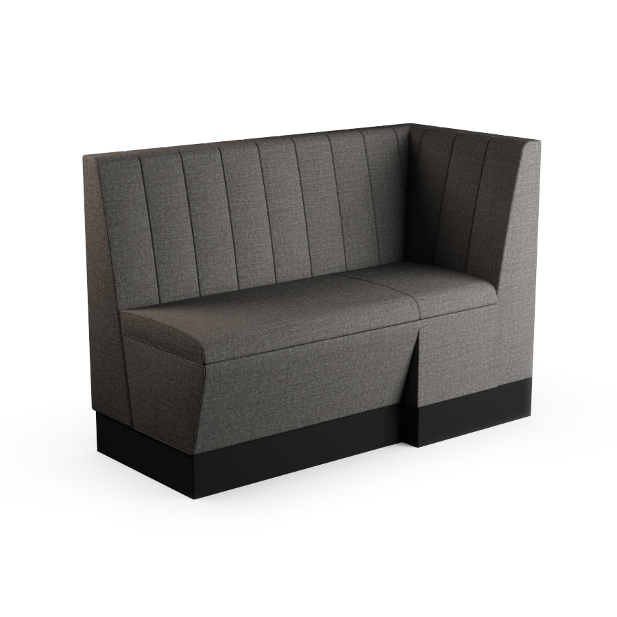 Extended Corner Booth Unit - Fluted Back