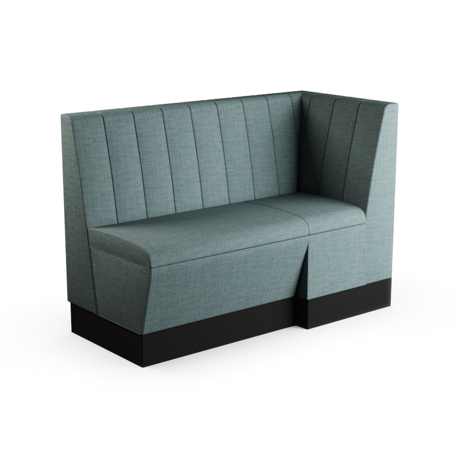 Extended Corner Booth Unit - Fluted Back