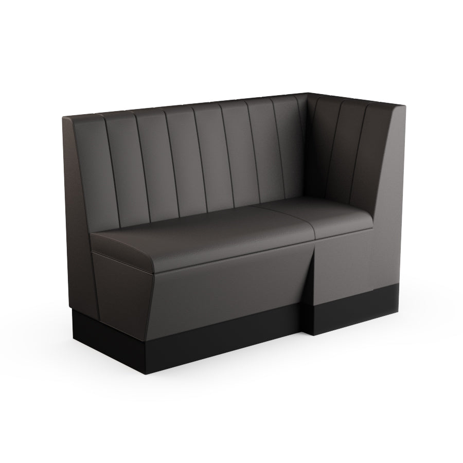 Extended Corner Booth Unit - Fluted Back
