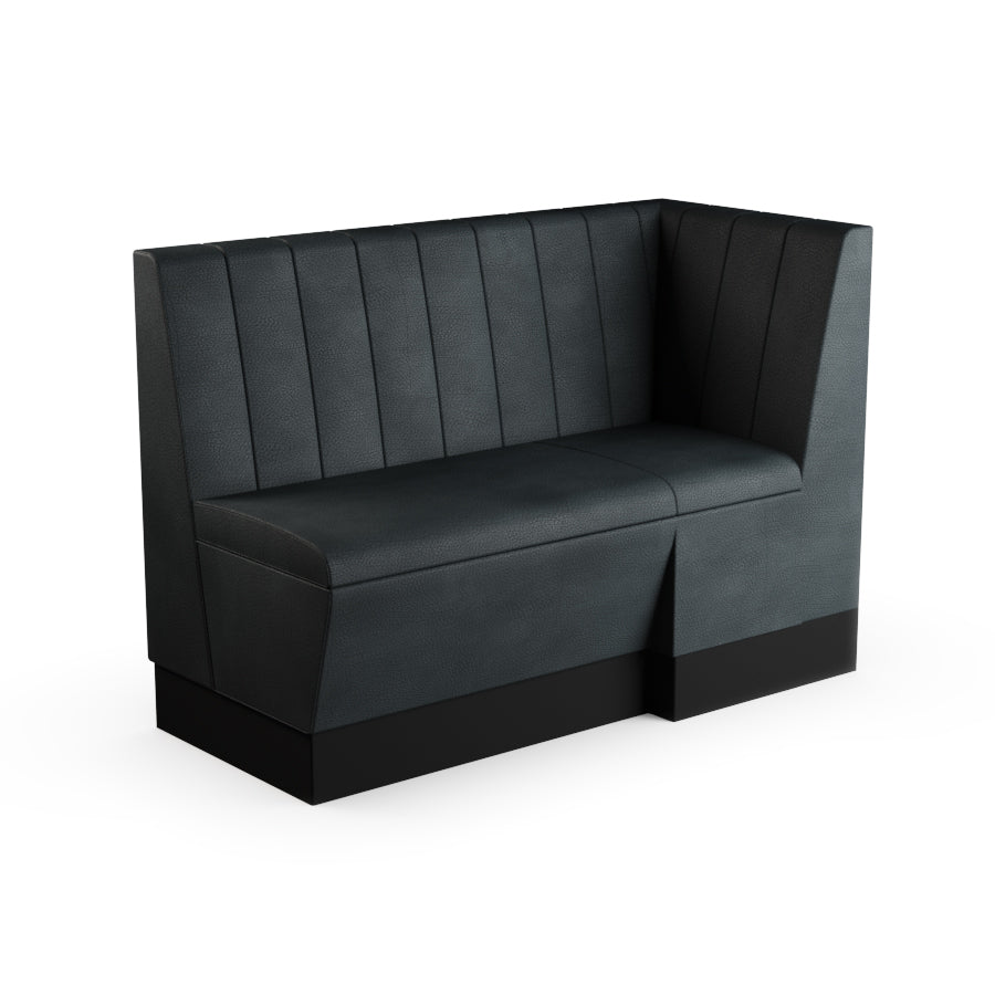 Extended Corner Booth Unit - Fluted Back