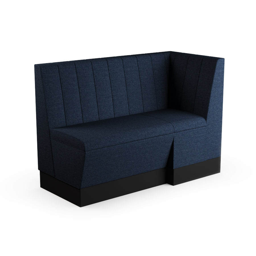 Extended Corner Booth Unit - Fluted Back