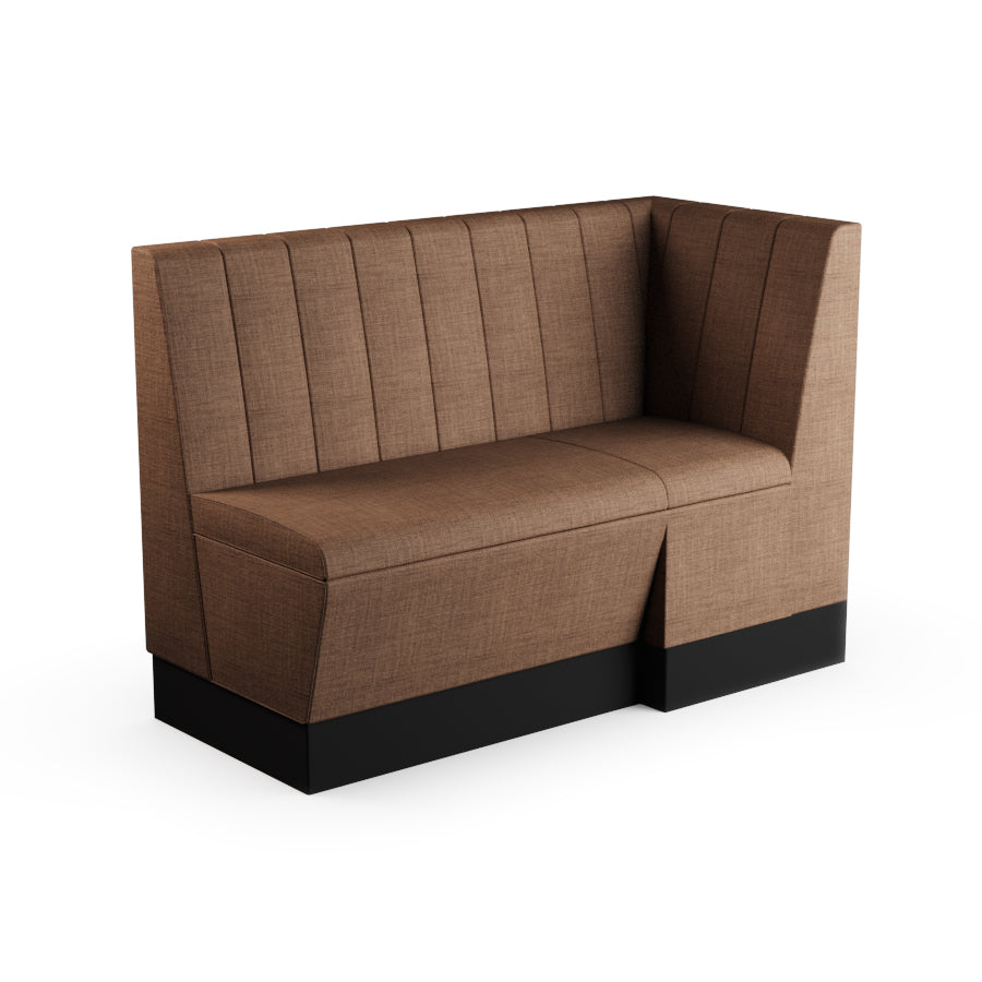 Extended Corner Booth Unit - Fluted Back