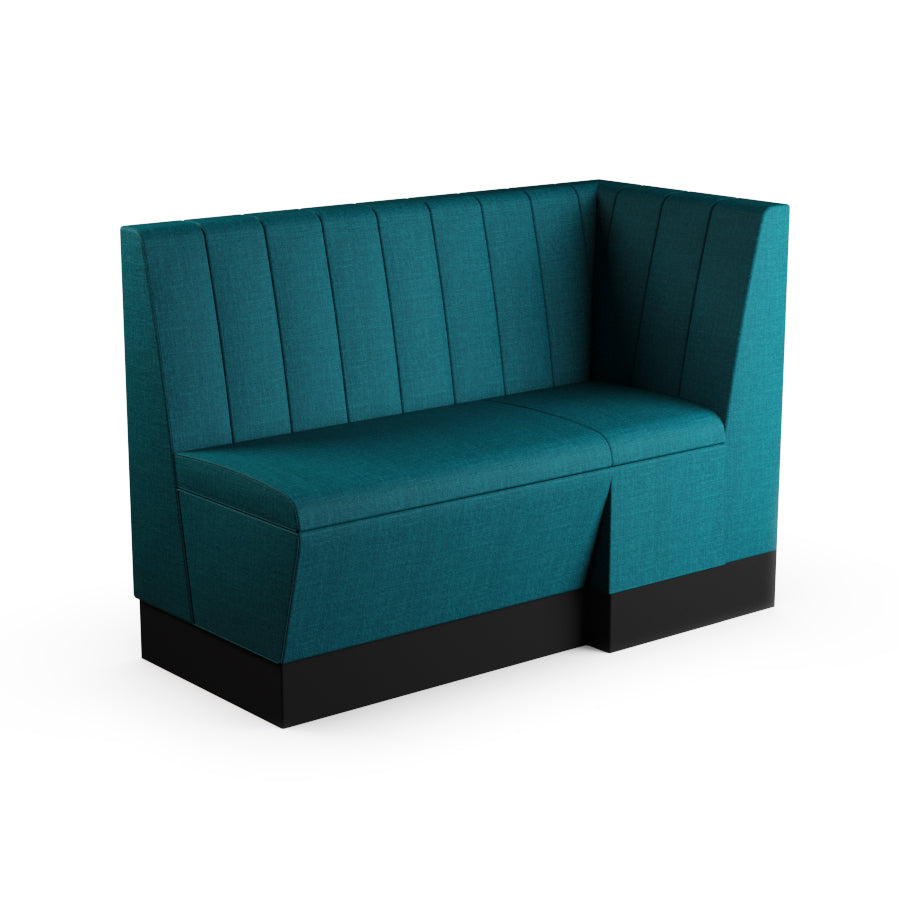 Extended Corner Booth Unit - Fluted Back