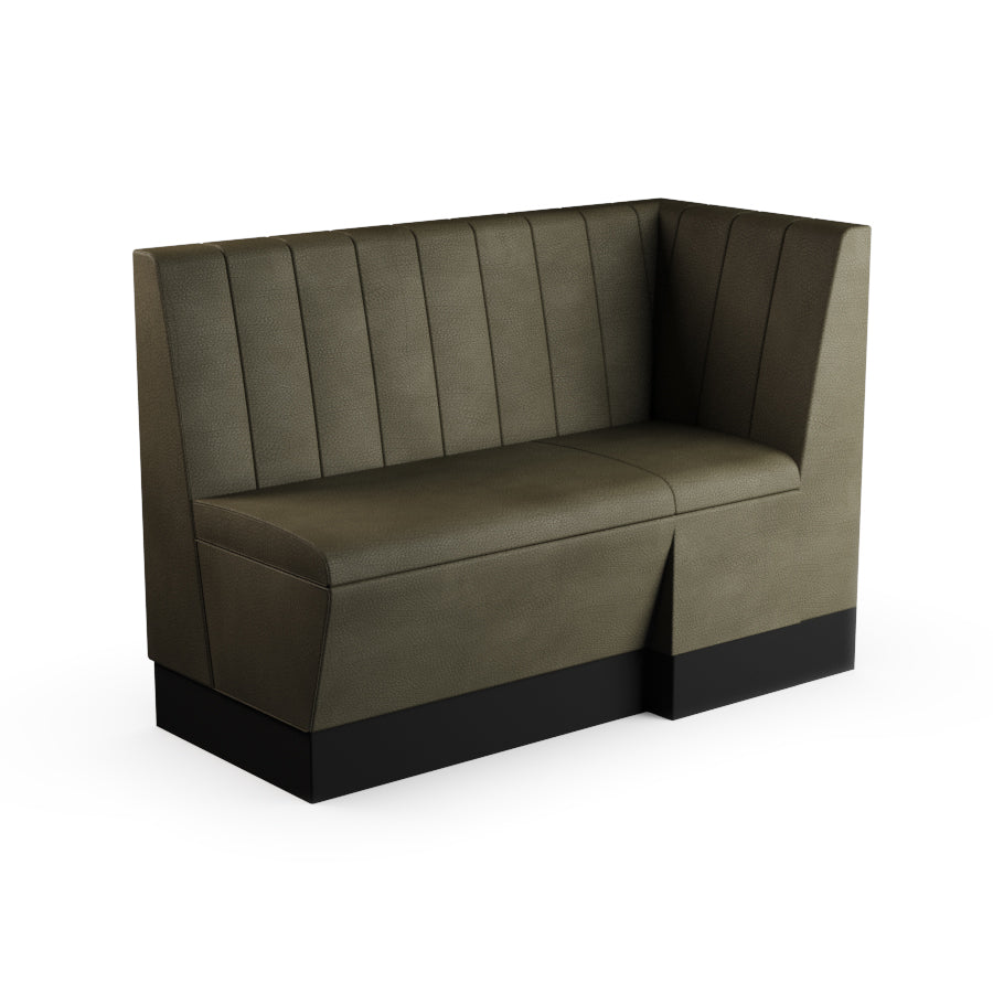 Extended Corner Booth Unit - Fluted Back