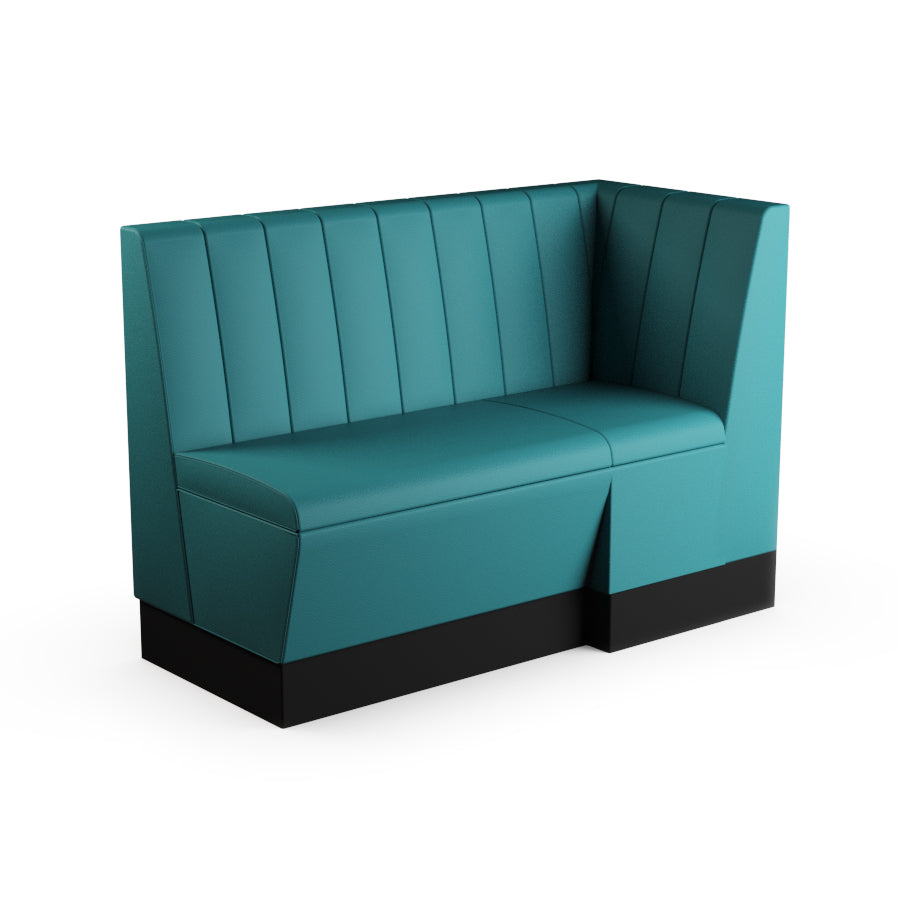 Extended Corner Booth Unit - Fluted Back