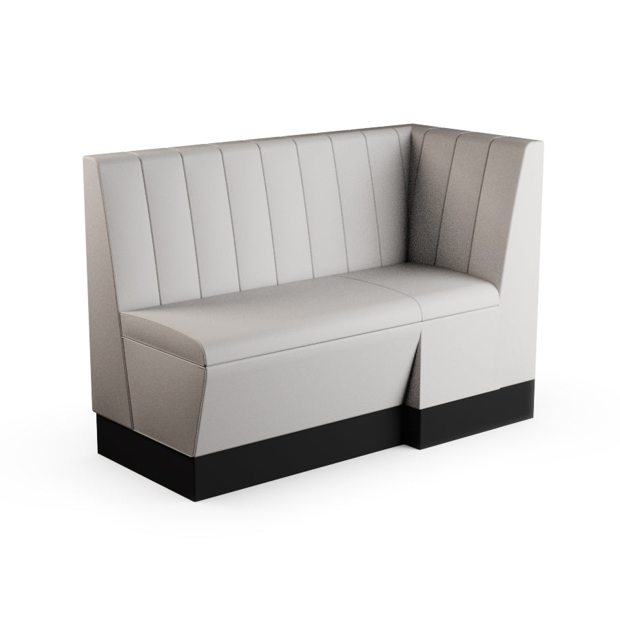 Extended Corner Booth Unit - Fluted Back