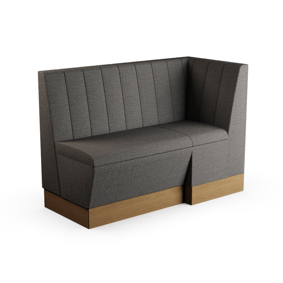 Extended Corner Booth Unit - Fluted Back