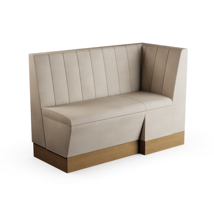 Extended Corner Booth Unit - Fluted Back