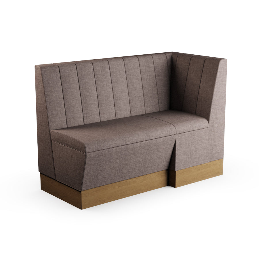 Extended Corner Booth Unit - Fluted Back