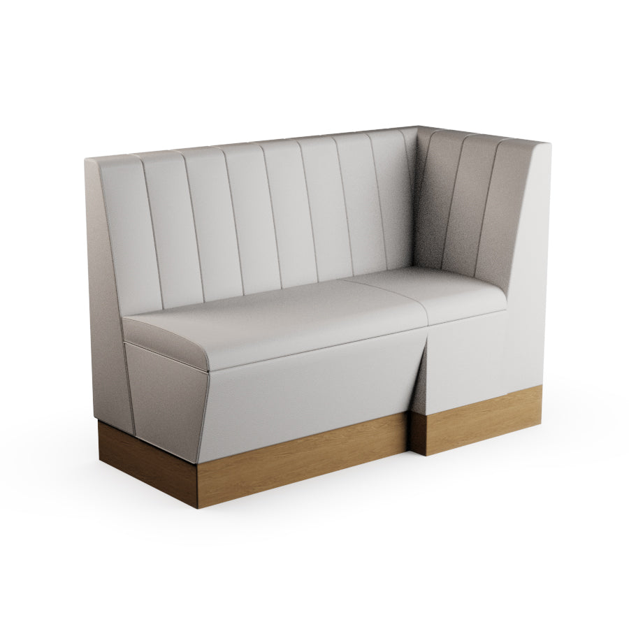 Extended Corner Booth Unit - Fluted Back