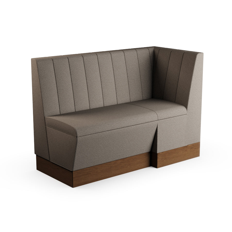 Extended Corner Booth Unit - Fluted Back
