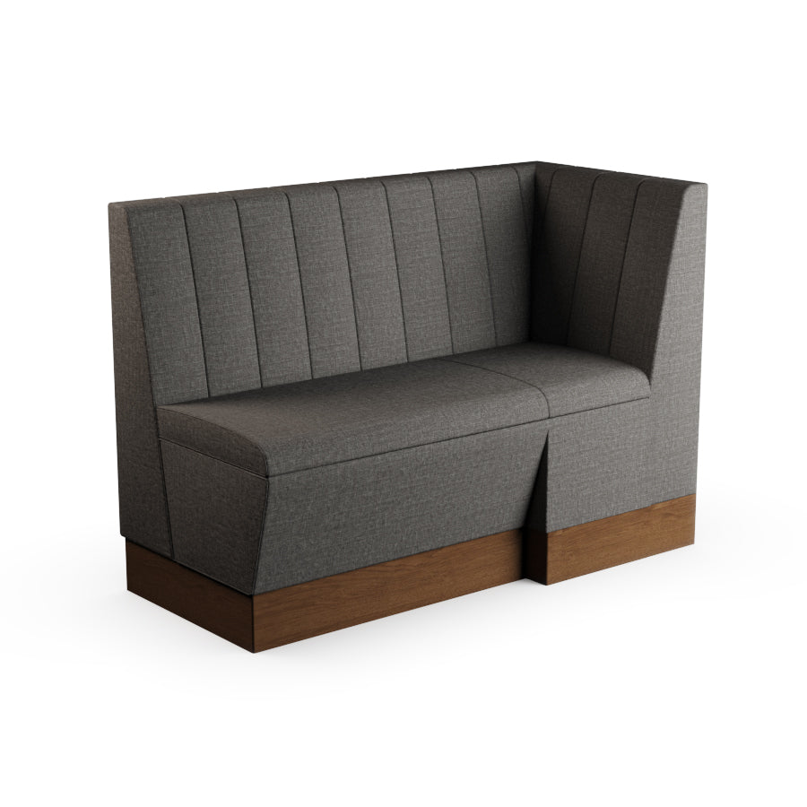Extended Corner Booth Unit - Fluted Back