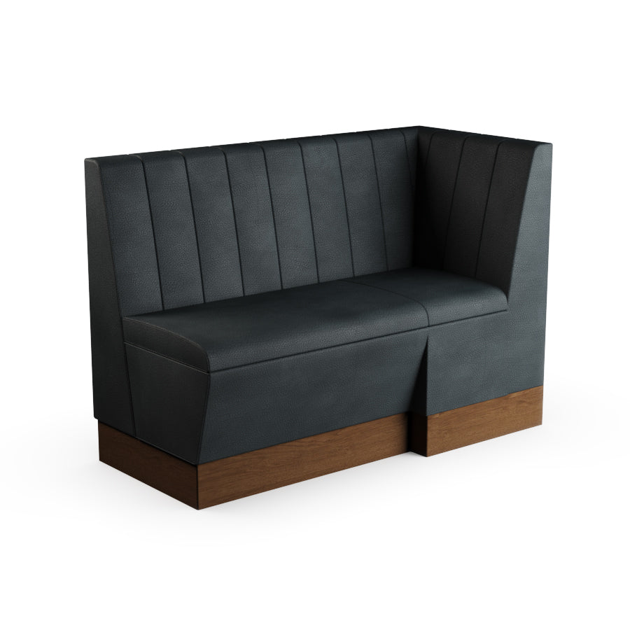 Extended Corner Booth Unit - Fluted Back