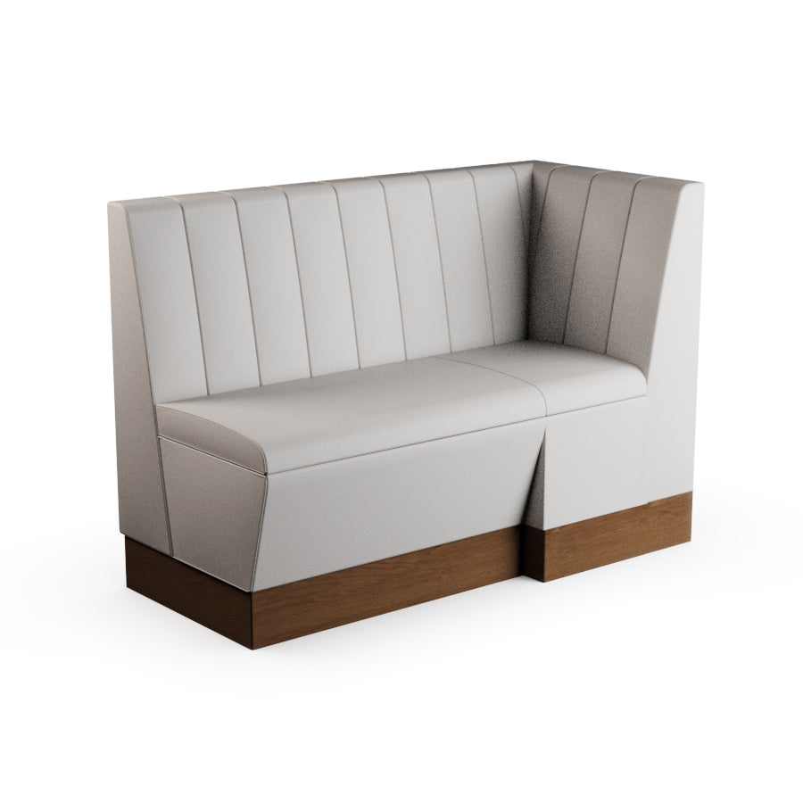 Extended Corner Booth Unit - Fluted Back