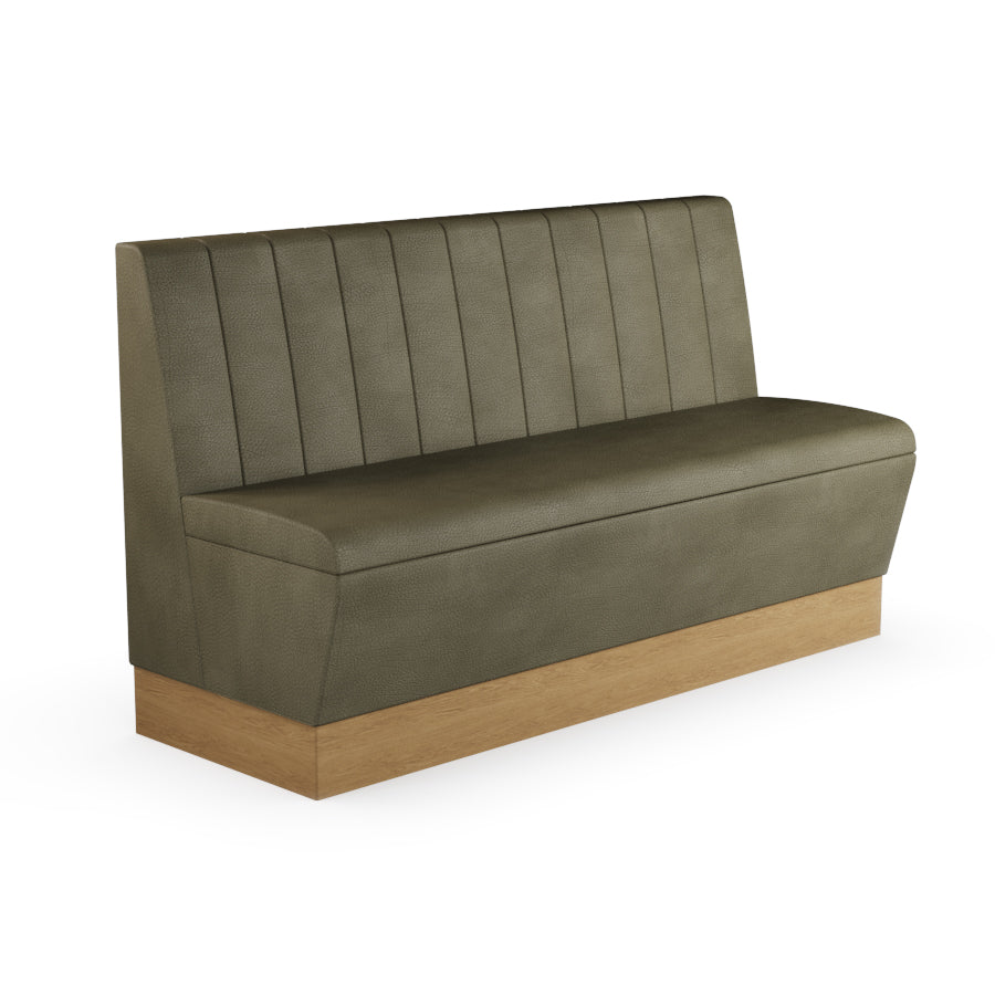 Fluted Straight Booth Seat - 1500mm Large Unit