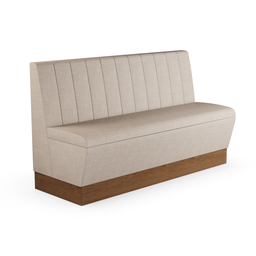 Fluted Straight Booth Seat - 1500mm Large Unit