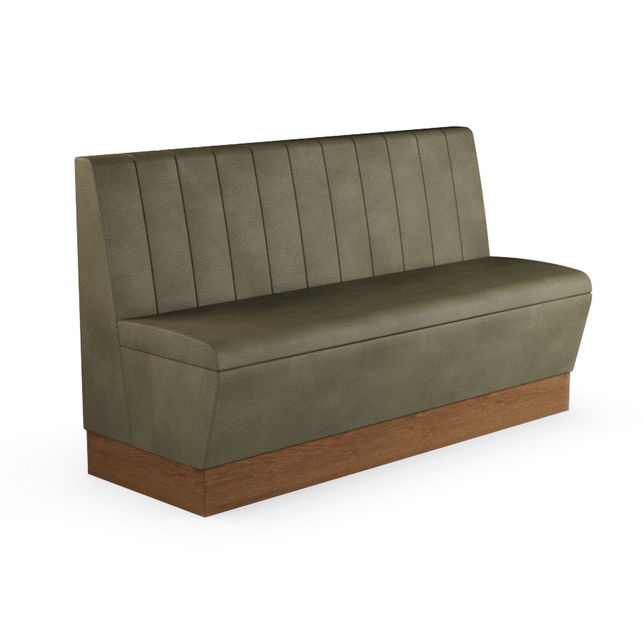 Fluted Straight Booth Seat - 1500mm Large Unit