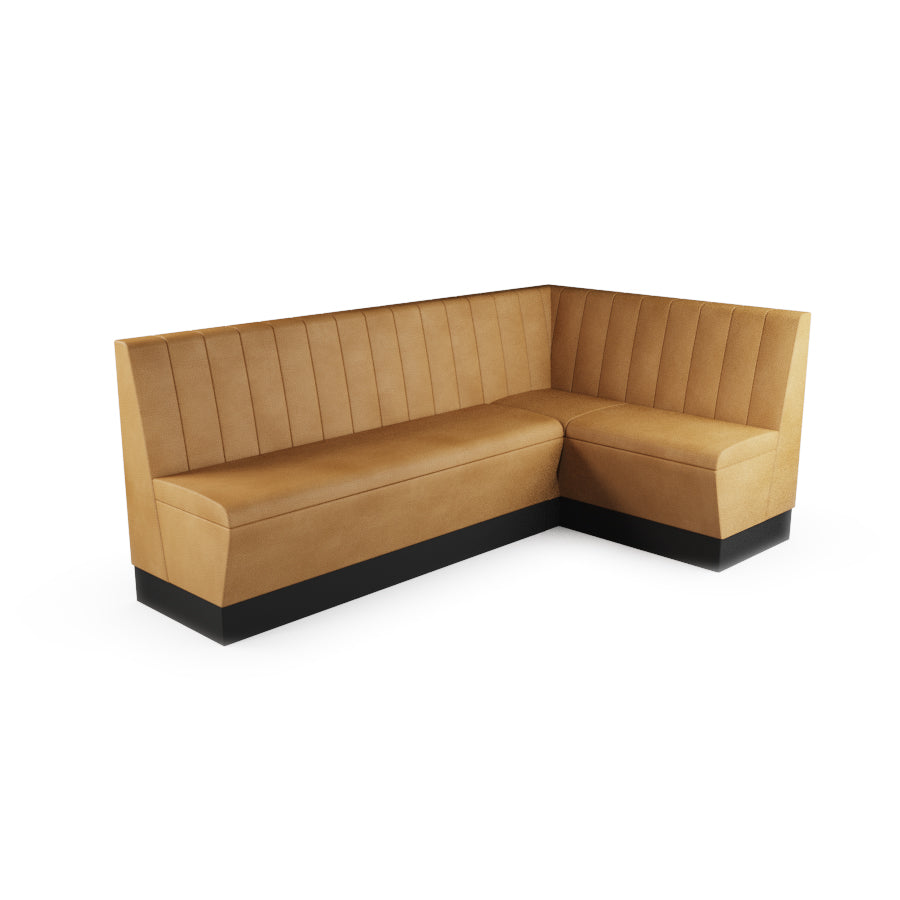 Large Corner Booth Set - Fluted Back