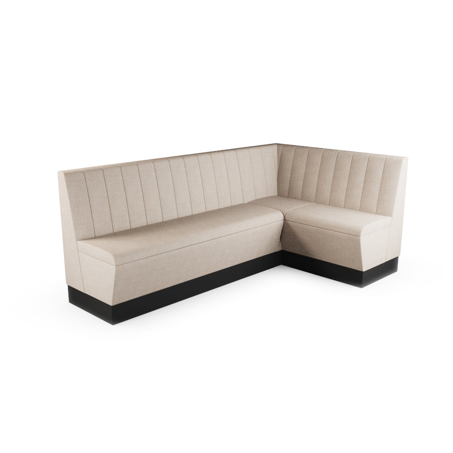 Large Corner Booth Set - Fluted Back