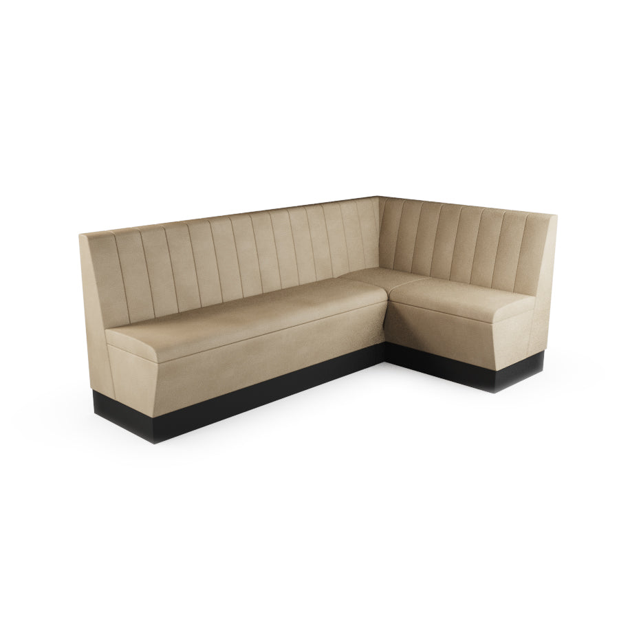 Large Corner Booth Set - Fluted Back