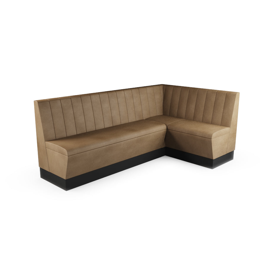 Large Corner Booth Set - Fluted Back