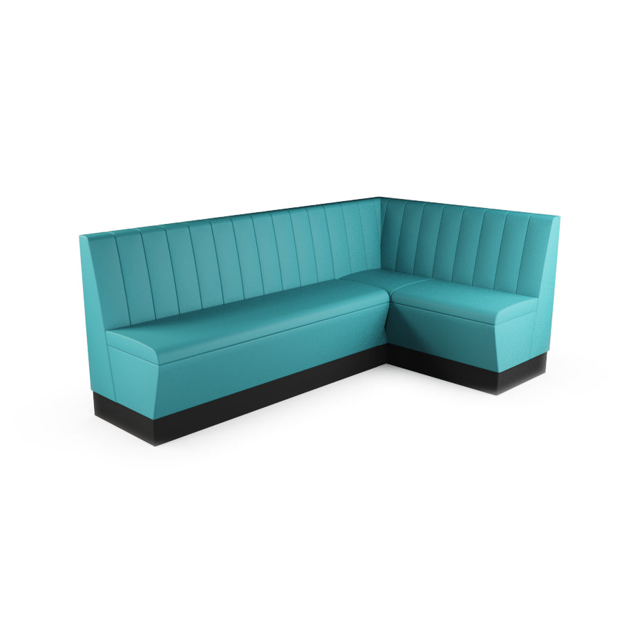 Large Corner Booth Set - Fluted Back